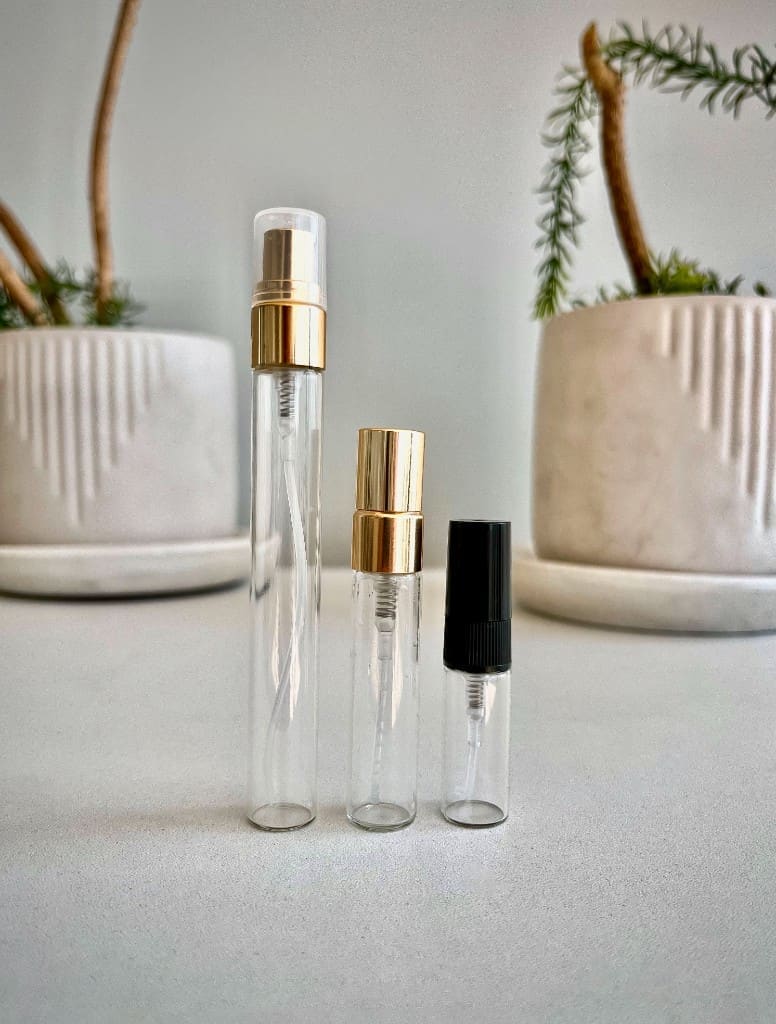 Decants de 10 ml, 5 ml y 3 ml en frascos de vidrio