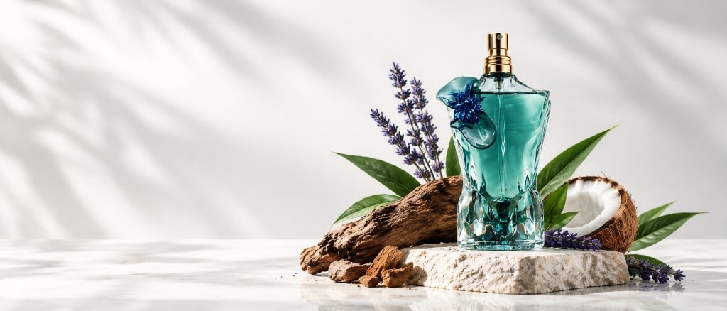 Perfume sobre notas de coco, vainilla y flores